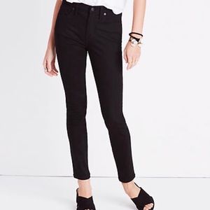 Madewell 9” High Rise Skinny Black Blue Jeans NEW